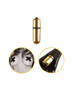 Кожаные вибро-стринги с украшением-крестами Vibrating Micro G-String Set (3 скорости) (Цвет: черный с золотым)