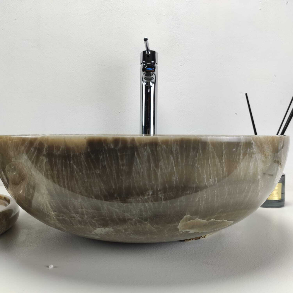 Раковина из оникса Bowl Grey Medium TinLip BO-60987 45*45*15