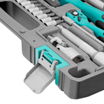 Набор инструментов 1/2", 1/4", CrV, 12 гранные головки, пластиковый кейс, 82 предмета Stels