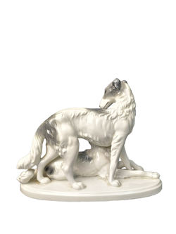 Фарфоровая статуэтка "Пара борзых" Neutettau