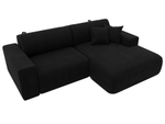Диван угловой Лига-036 НПБ Классик правый угол МИКРОВЕЛЬВЕТ Черный