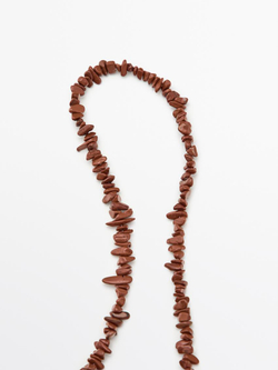 Massimo Dutti Ожерелье с камнями, гранатовый