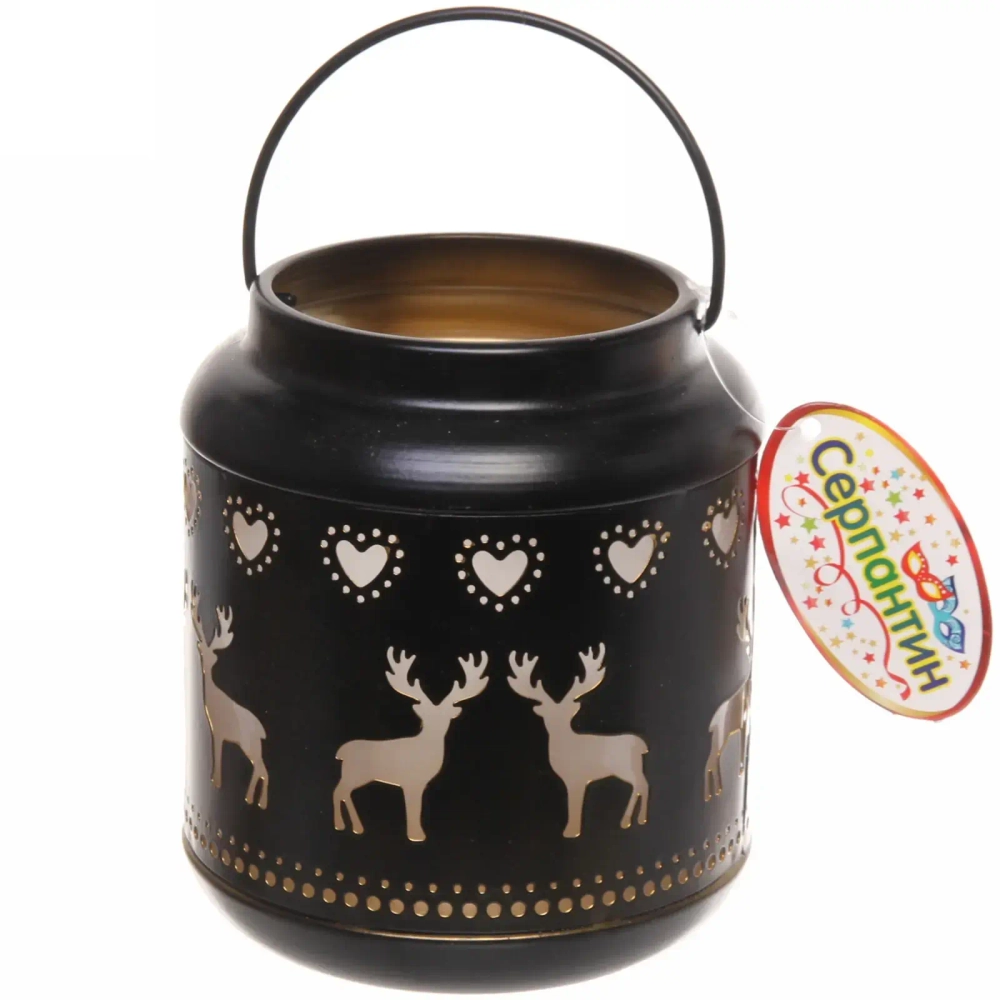 Сувенир с подсветкой «Сказочный олень» 12*15 см, чёрный