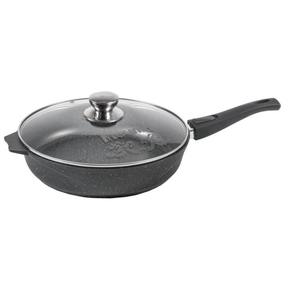 Сковорода алюминий, 26 см, антиприг, Мечта, Гранит black, с026802, с крыш, съем руч