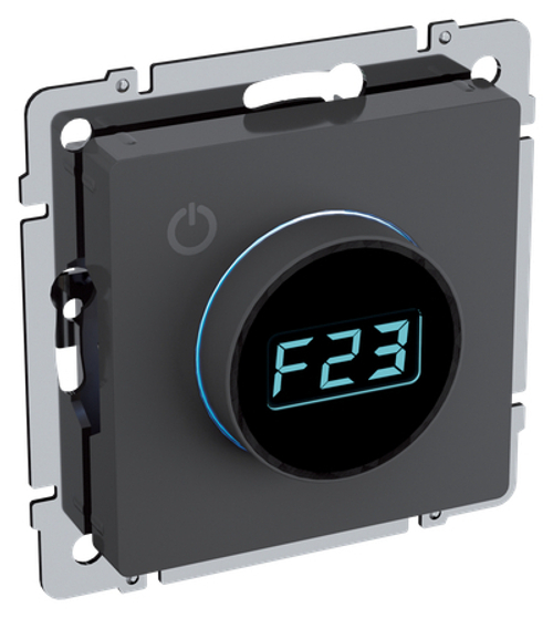 BRITE Термостат электронный с индикацией ТС10-1-БрГ графит IEK