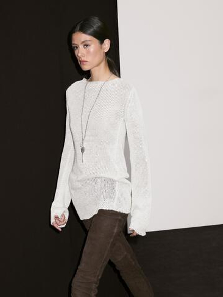 Massimo Dutti Замшевые легинсы, коричневый