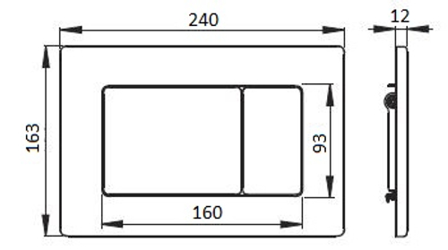 Кнопка для инсталляции, нерж.сталь CHROME