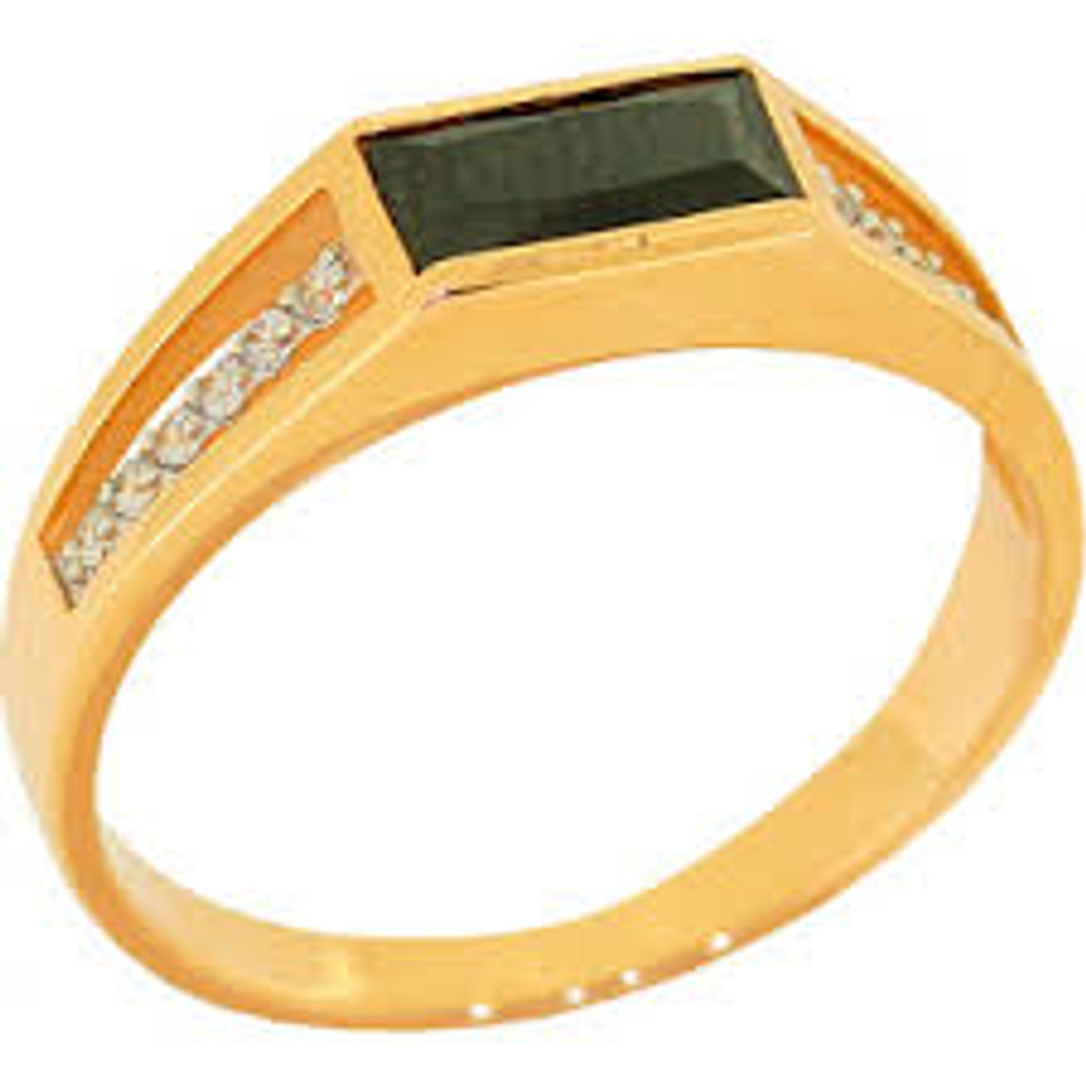 Кольцо из золота с фианитами