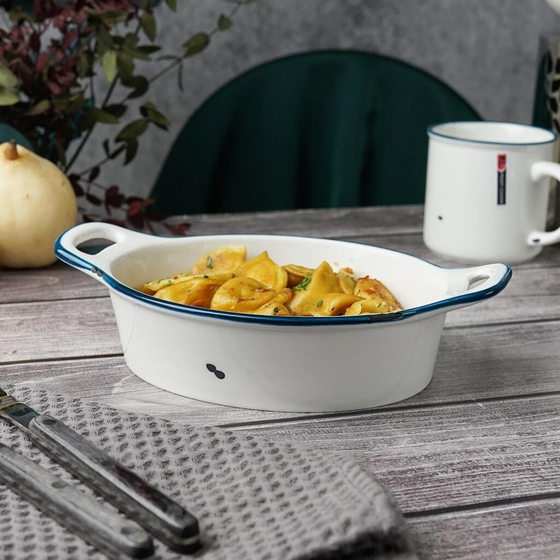 Блюдо овальное 25*16,1 см h5,5 см 880 мл с ручками Bakery Fusion P.L. Proff Cuisine [2]