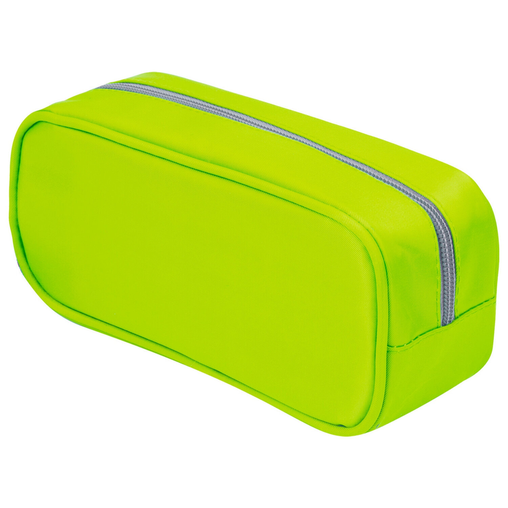 Пенал-косметичка BRAUBERG мягкий "KING SIZE NEON GREEN" 20х8х9 см (3 штуки в упаковке)