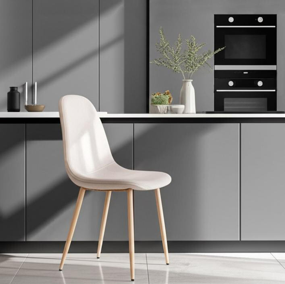 Стул BREEZE (mod. JSC-58) Велюр/металл , 44 х 53 х 86 см, Light grey (светло-серый) HLR14 / натуральный