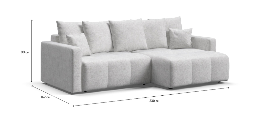 Угловой диван BOSS TREND Шенилл CLOUD милк