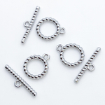 Замок-тоггл, цвет серебро, размер 12*10 мм, цена за 1 шт