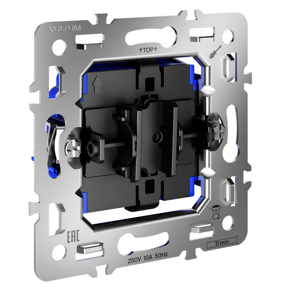 Механизм выключателя одноклавишного 10А, S70