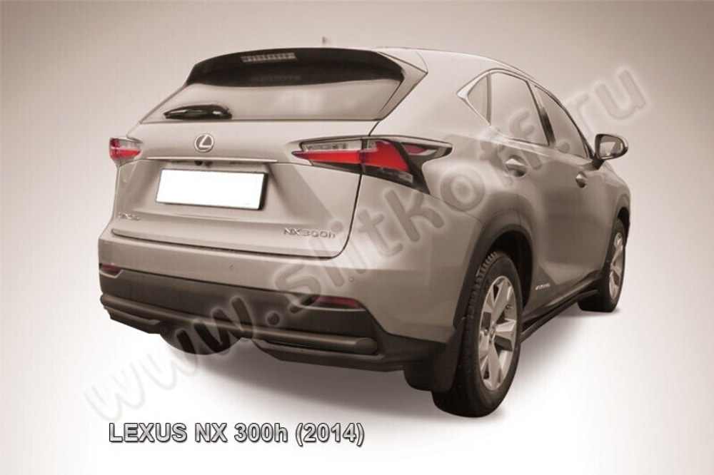 Защита заднего бампера Lexus NX-300h (2014-2021) d57 черная