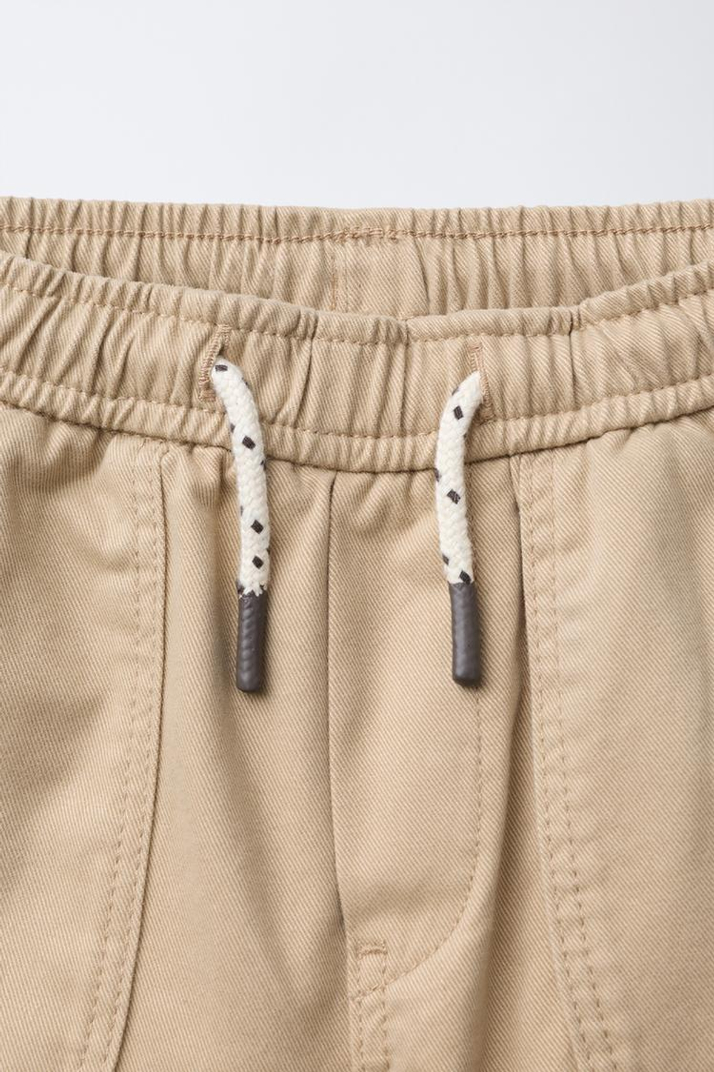 ZARA БРЮКИ-ДЖОГГЕРЫ В СТИЛЕ КОЛОР-БЛОК, ЭКРЮ