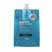 Гель для душа мужской охлаждающий с ментолом в мягкой упаковке Kumano Pharmaact for Man Cool Body Soap 1000мл