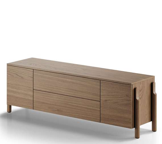 Тумба Basic 2 двери 2 ящика ширина 170 см (натуральный дуб)