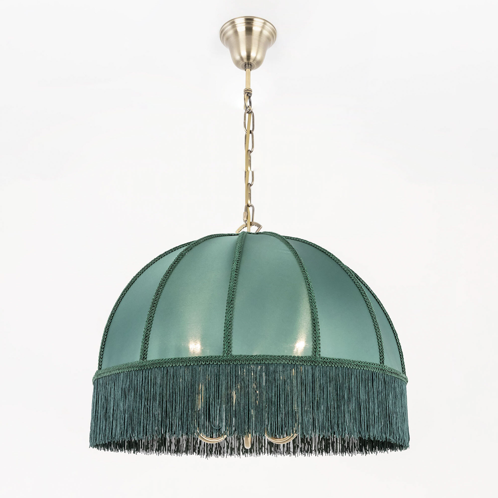 Citilux Базель CL407132 Люстра подвесная с зелёным абажуром