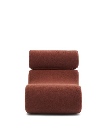 Club терракотовое кресло из ткани букле Испания La Forma