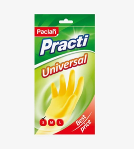 Перчатки Paclan Universal желтые S 1 пара