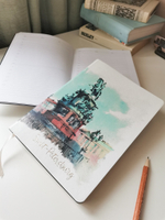 Ежедневник недатированный "Санкт-Петербург. Памятник Николаю I" А5 168 листов, гибкая обложка экокожа, на сшивке