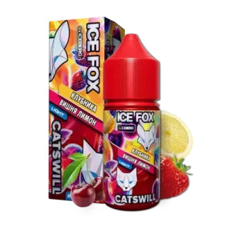Жидкость ICE FOX & CATSWILL Salt 2% 30 ml - КЛУБНИКА ВИШНЯ ЛИМОН