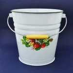 Ведро эмал 12л конич б/кр с рис С1124, С1124.П (Новокузнецкая эмаль)