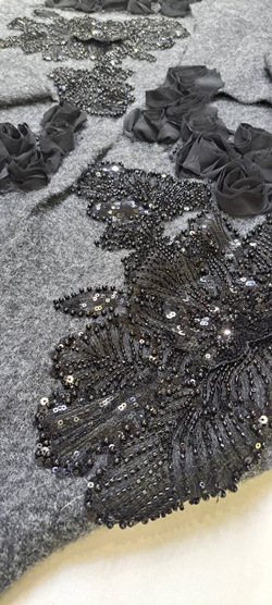 Пальто-кардиган "Ночная роза"