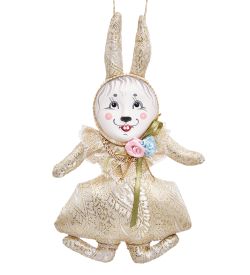 РусКукла RK-455/3 Кукла подвесная «Крольчиха с бутоньеркой»