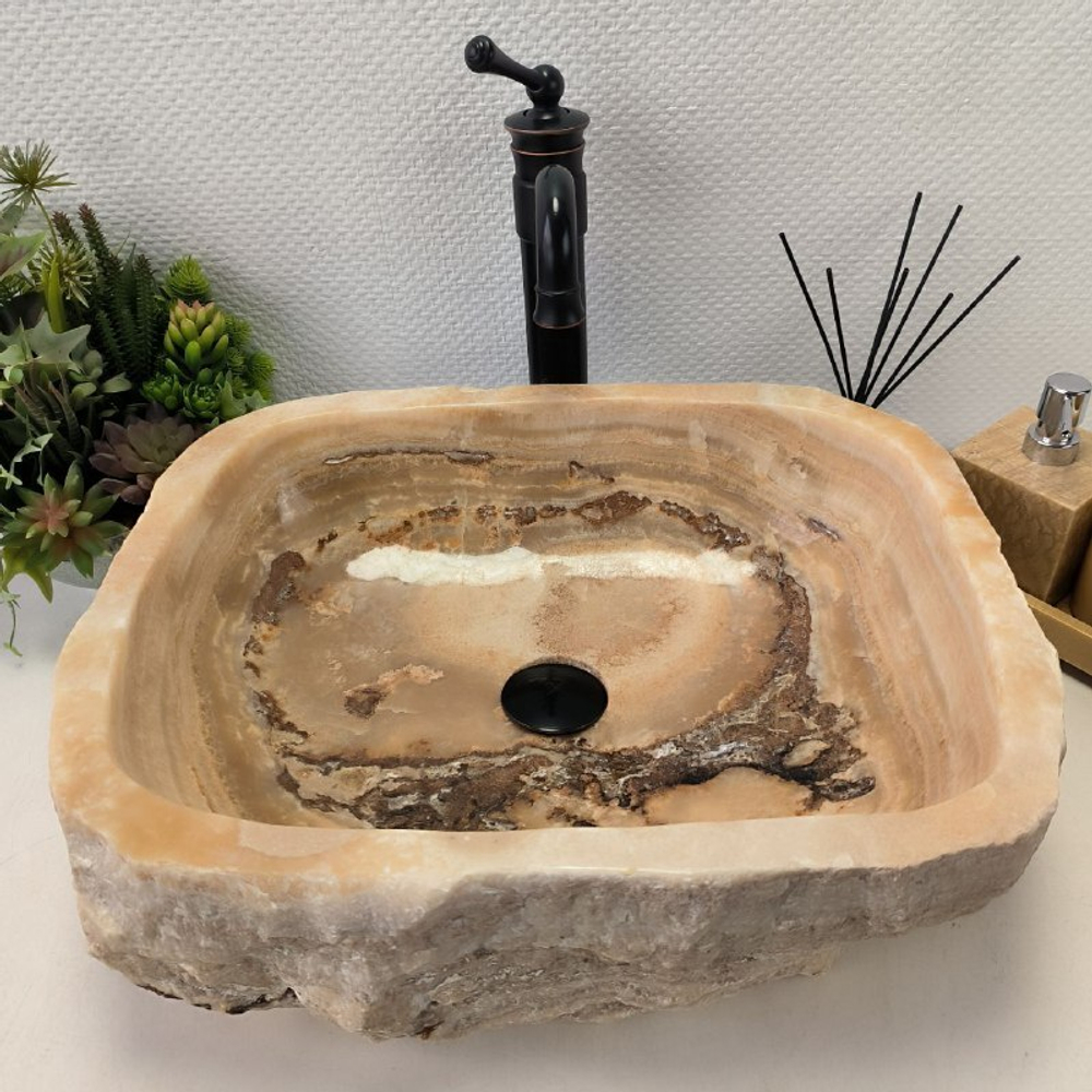 Раковина из оникса Erozy Yellow EO-62200 50*39*16 0099
