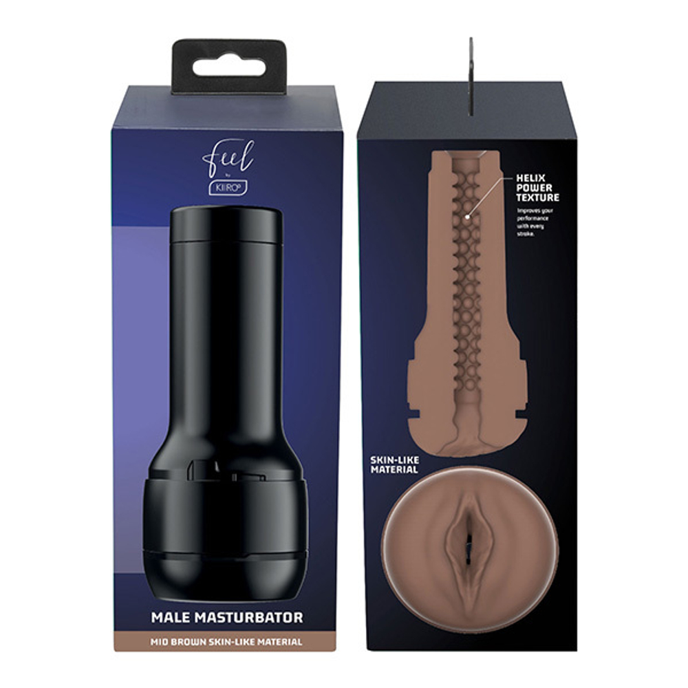 Коричневый мастурбатор-вагина 22,4см Kiiroo Feel Stroker Pussy-Dark Caramel Penis Masturbator