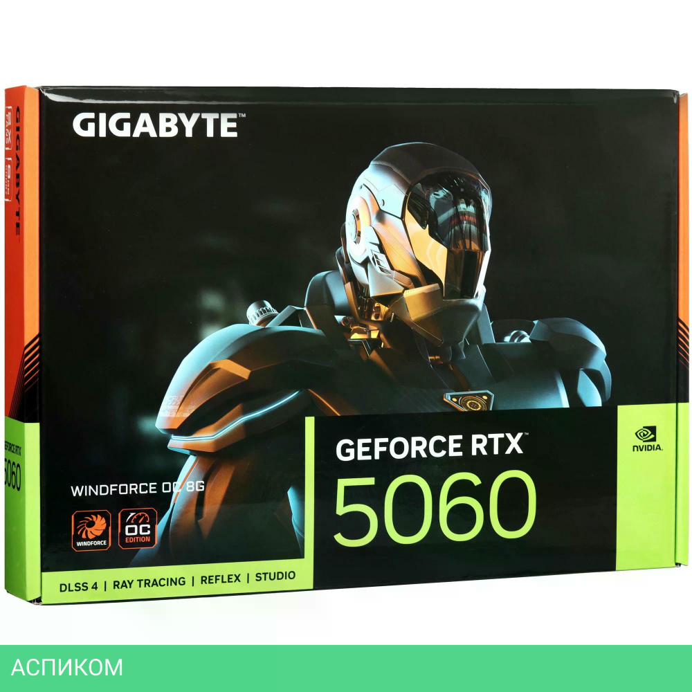 Видеокарта GigaByte GeForce RTX 5060 Windforce OC 8G GDDR7 (GV-N5060WF2OC-8GD)