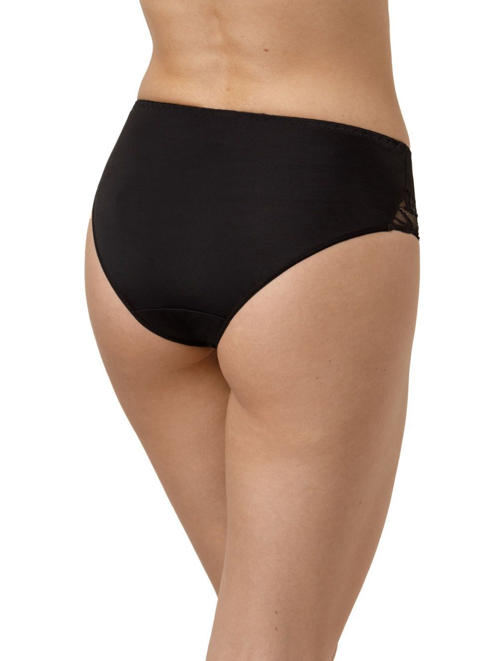 Трусики-слипы из микроволокна с кружевной вставкой (Размер: 48) (Цвет: белый)