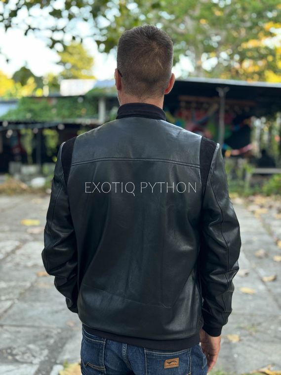 Мужская куртка бомбер из кожи ягненка JT-125