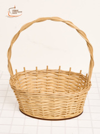 Корзинка овальная подарочная, арт. O270P, 27х19х10 см, высота с ручкой 34 см