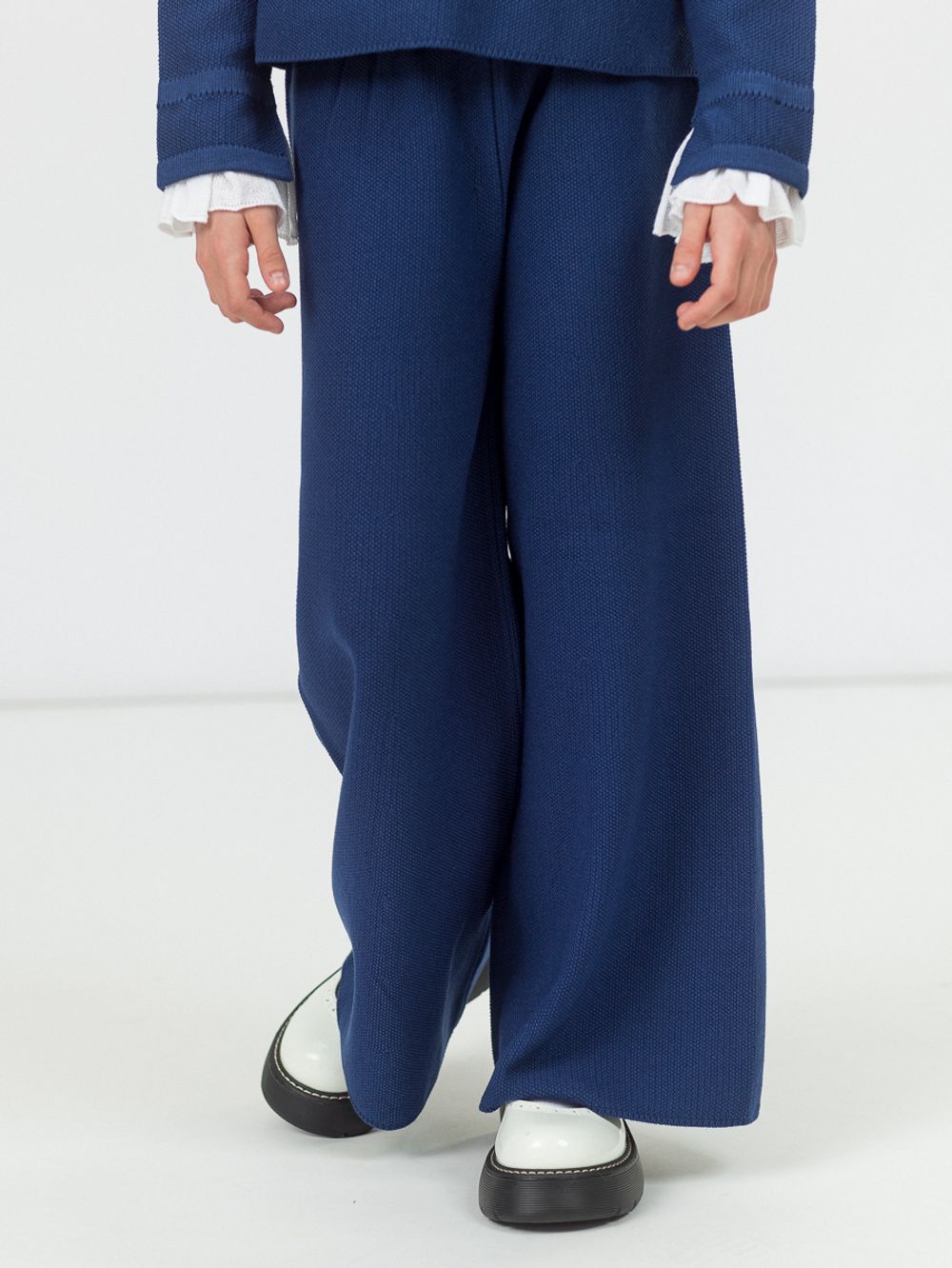 Брюки широкие для девочки AT991 сапфировый