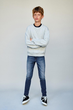 ZARA ДЖИНСЫ SKINNY FIT, ВЫЦВЕТШИЙ СИНИЙ