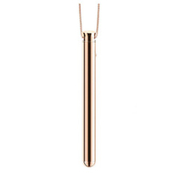 Золотистый вибростимулятор-кулон 9,4см на цепочке Le Wand Necklace Rechargeable Vibrator LW-047RG