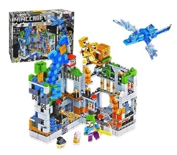 Конструктор Майнкрафт Сражение за серую крепость 551 деталь светящийся с LED-подсветкой