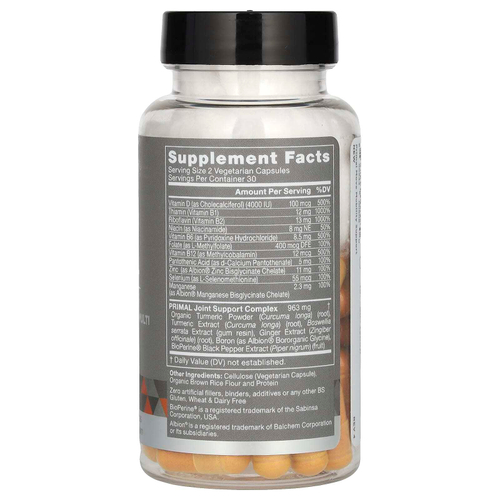 Eu Natural, Primal Move, мультивитамины с куркумой и босвеллией, 60 вегетарианских капсул