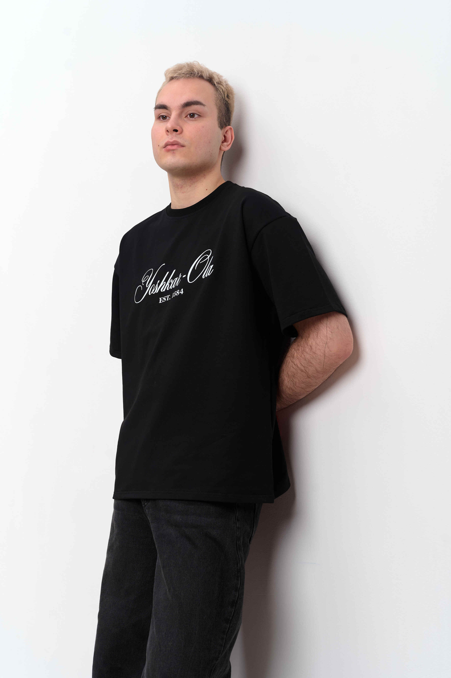 Футболка оверсайз унисекс " YOSHKAR-OLA EST 1584" черный