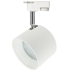 Трековый светильник однофазный ЭРА TR15 GX53 WH/SL под лампу белый/серебро | Однофазные светильники под лампу