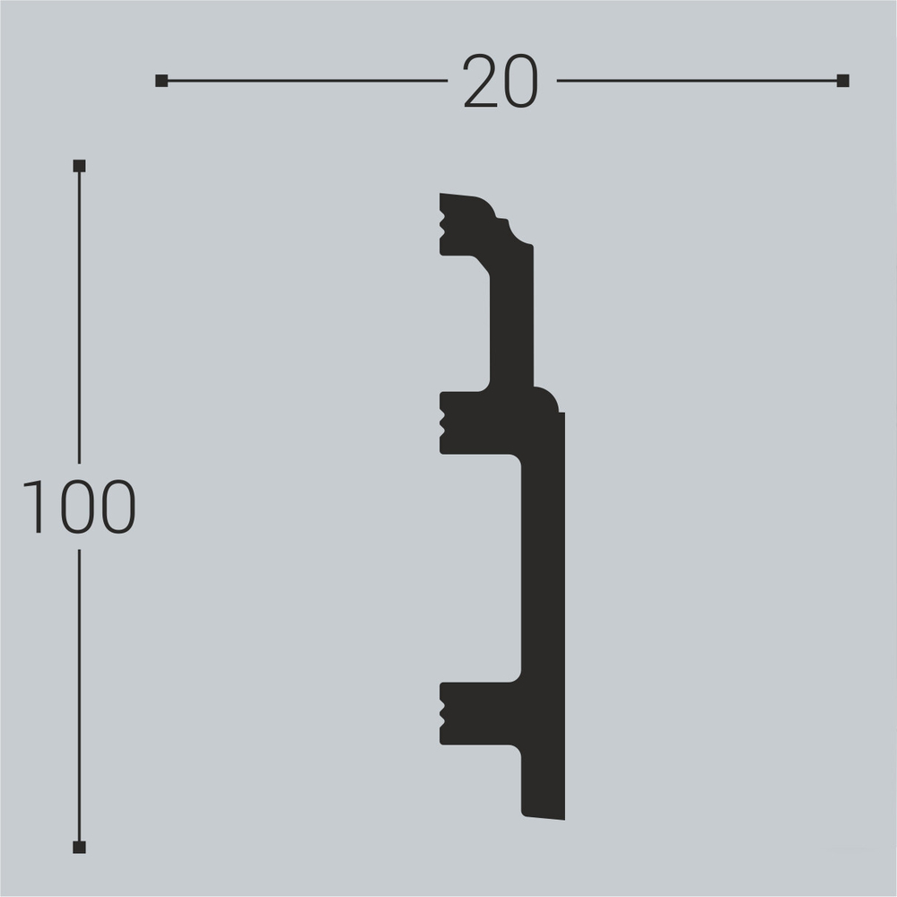 Плинтус напольный П10 (100*20*2000мм) Bello Deco