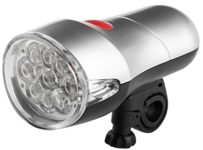 Фонарь передний JY-154А серебристо-чёрный/560023