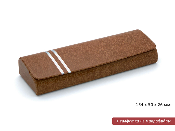 Футляр для очков с салфеткой 856/1 коричневый