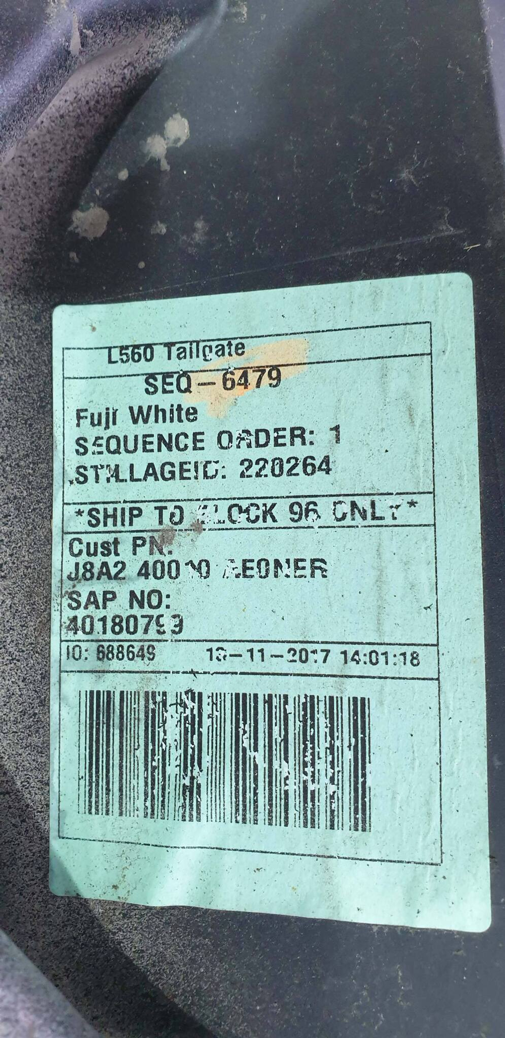 Дверь багажника Land Rover Range Rover Velar lR110352