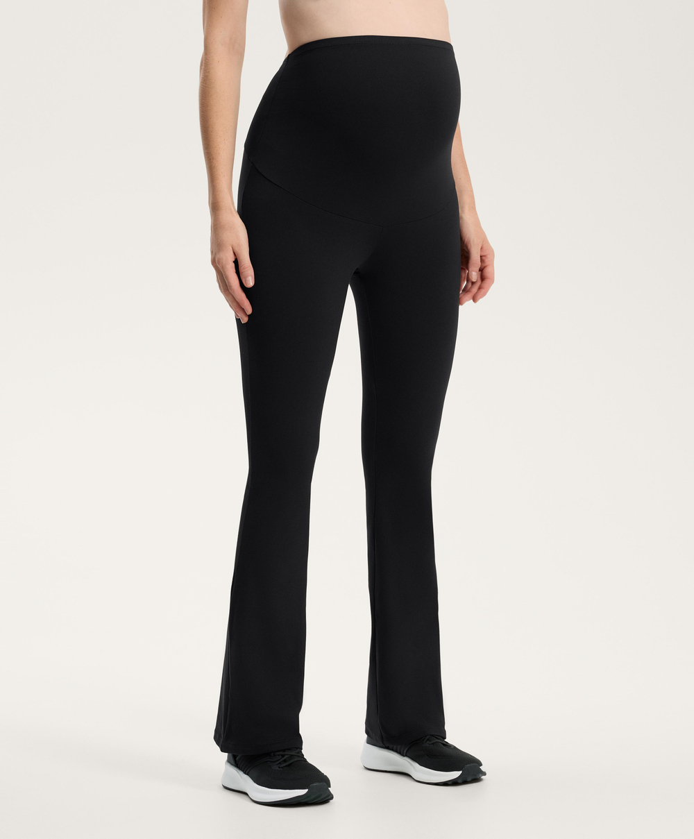 OYSHO Брюки-клеш для беременных Comfortlux 80 см, черный