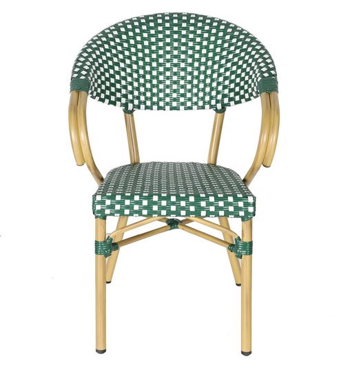 "Грас" плетеный стул из искусственного ротанга, цвет зеленый