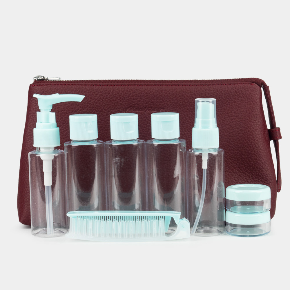 Косметичка Comete из кожи теленка, бордового цвета